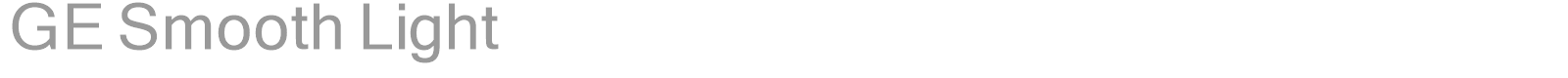 GE Smooth Light font preview